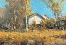 R.A. Dick Heichberger Beaver Valley Payson Arizona home house ranch landscape oil painting