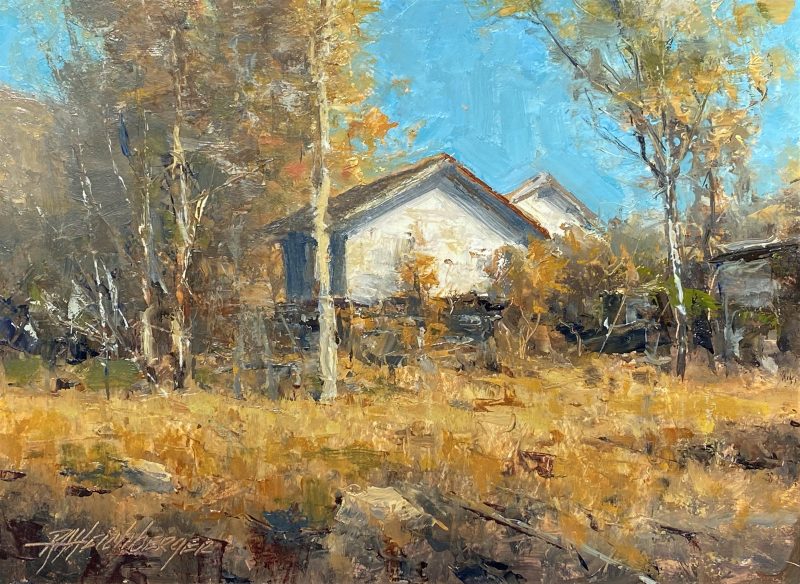 R.A. Dick Heichberger Beaver Valley Payson Arizona home house ranch landscape oil painting