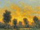 R.A. Dick Heichberger Late Sun sunset trees glowing sky western oil landscape painting