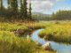 R.A. Dick Heichberger Spring Meadow high mountain stream river brook Arizona landscape oil painting