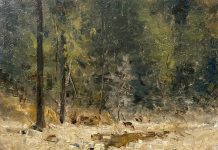 R.A. Dick Heichberger Stoney Run water stream river waterway high mountain landscape oil painting