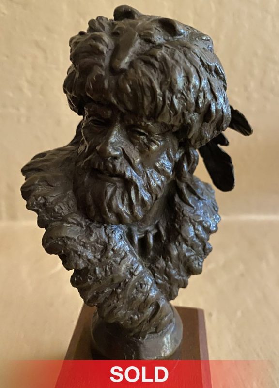 Blair Buswell Mountain Man trapper cowboy northern man western bronze sculpture sold