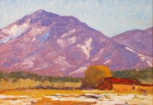 Lorenzo Chavez Northern New Mexico western landscape oil painting high mountain ranch farm