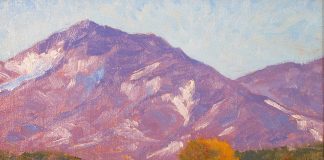 Lorenzo Chavez Northern New Mexico western landscape oil painting high mountain ranch farm