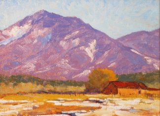 Lorenzo Chavez Northern New Mexico western landscape oil painting high mountain ranch farm