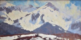 Lorenzo Chavez San Juan March high mountain western landscape oil painting snow