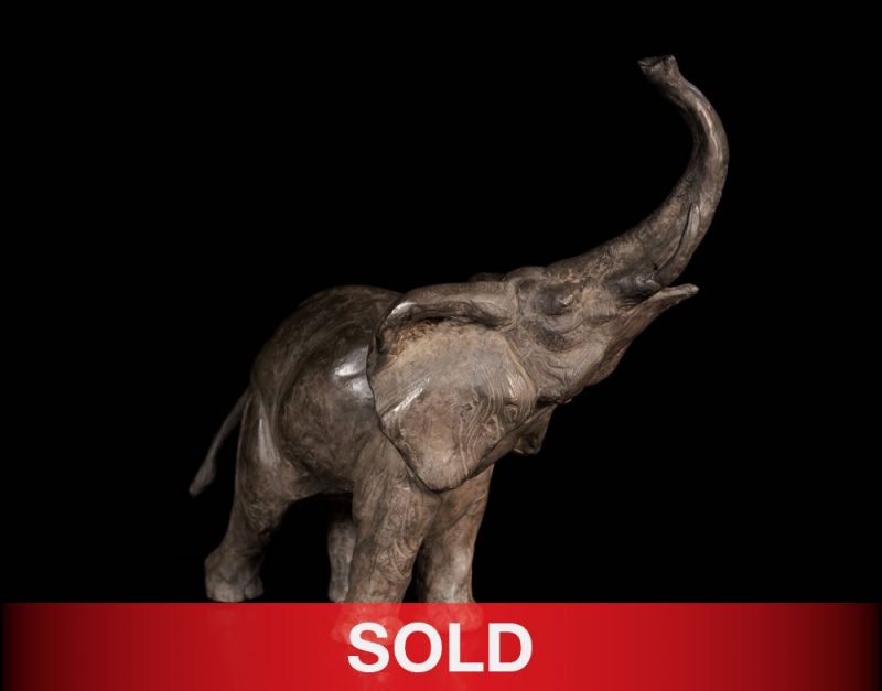 Sandy Scott Life Of The Party elephant wildlife bronze sculpture