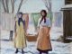 Gary Ernest Smith Winter Washing women girl woman clothes snow oil painting