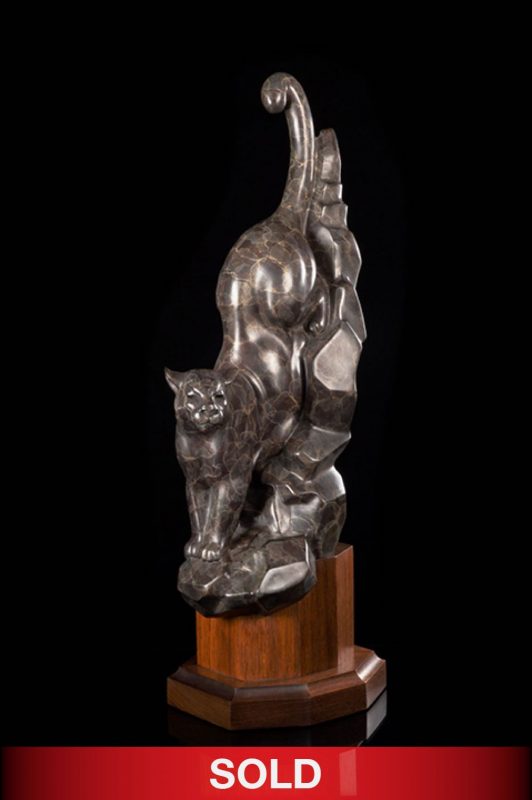 Gerald Balciar Canyon Princess puma mountain lion cougar wildlife scultpture