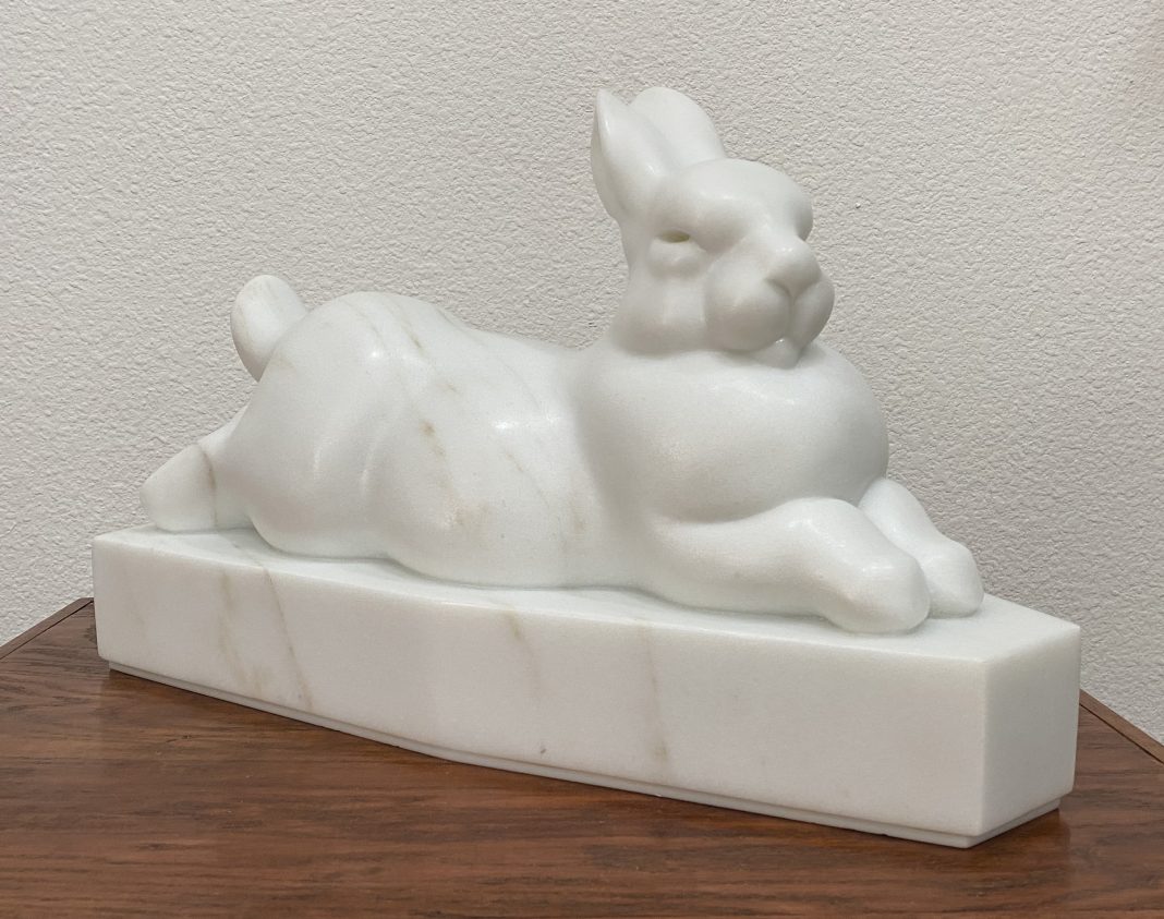 Gerald Balciar Siesta rabbit wildlife Colorado yule marble scultpure