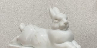 Gerald Balciar Siesta rabbit wildlife Colorado yule marble scultpure