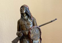 Susan Kliewer Chiricahua Native American Indian warrior chief western bronze sculpture close up