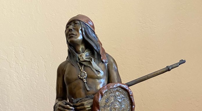 Susan Kliewer Chiricahua Native American Indian warrior chief western bronze sculpture close up