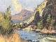 Gene Costanza High Noon Crooked River Canyon river stream high mountain landscape oil painting