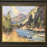 Gene Costanza High Noon Crooked River Canyon river stream high mountain landscape oil painting framed