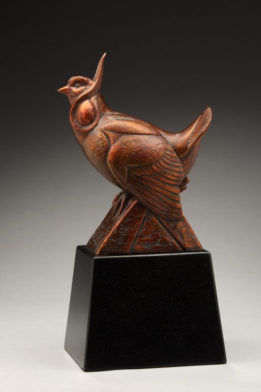 Kent Ullberg Call To The Dance bird chicken foul western bronze sculpture