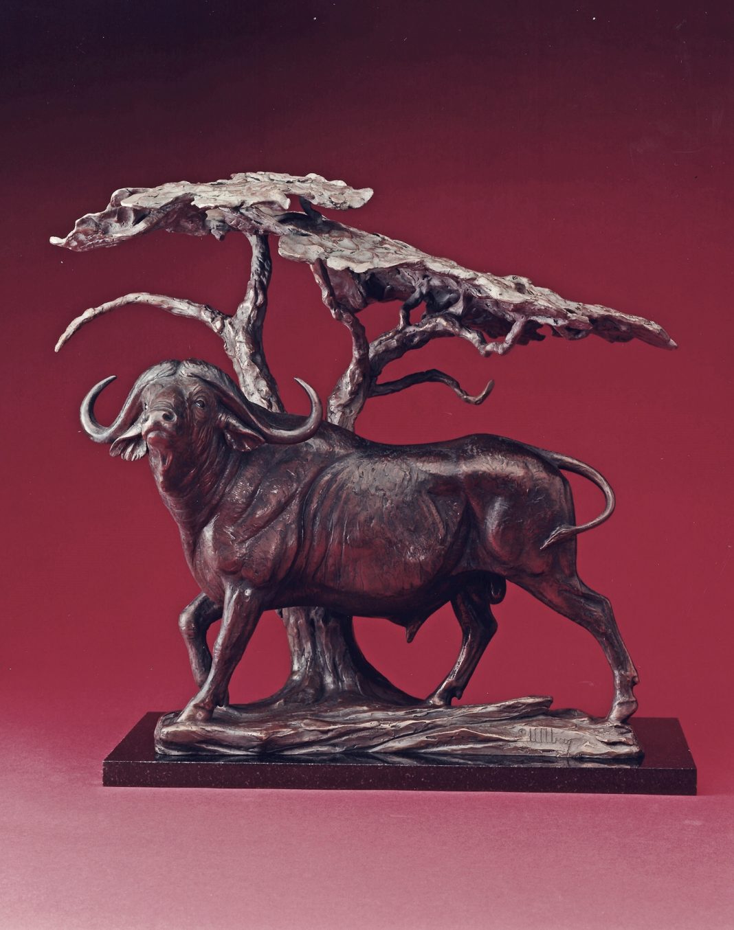 Kent Ullberg High Noon African buffalo wildlife bronze sculpture