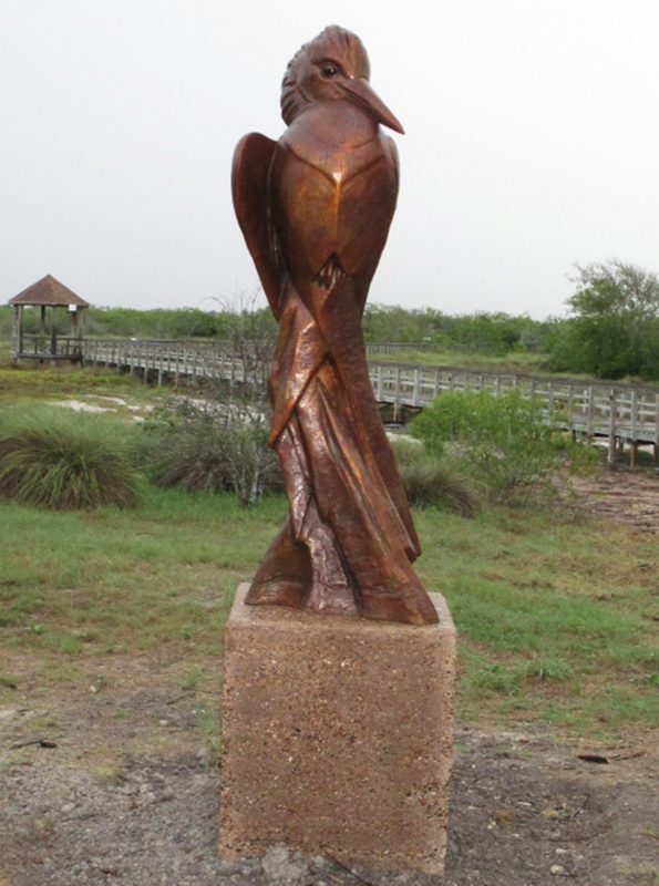 Kent Ullberg Kingfisher Belted bird wildlife bronze sculpture