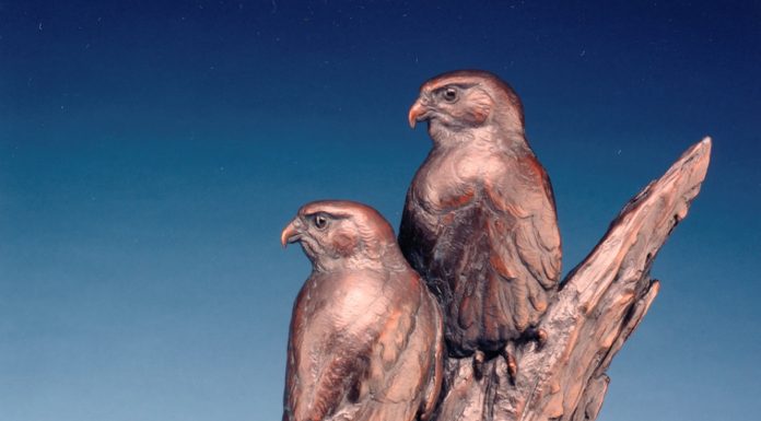 Kent Ullberg Strike Force hawk eagle bird raptor wildlife bronze sculpture