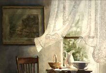 Sonya Terpening Spring Breeze house home living room family room household antique watercolor painting