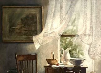 Sonya Terpening Spring Breeze house home living room family room household antique watercolor painting