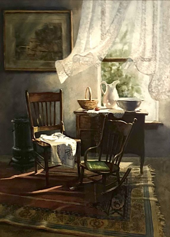 Sonya Terpening Spring Breeze house home living room family room household antique watercolor painting