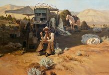 Gary Kapp Cowboy and Chuckwagon horse ranch farm western oil painting
