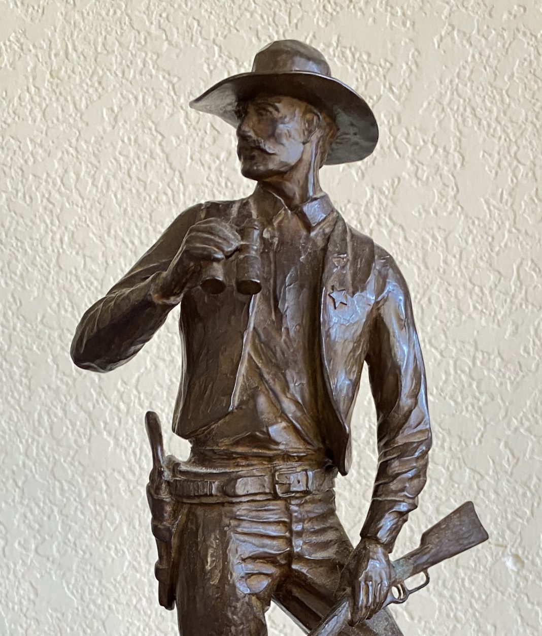 Pat Haptonstall Arizona Ranger police security lawman western bronze sculpture cowboy close