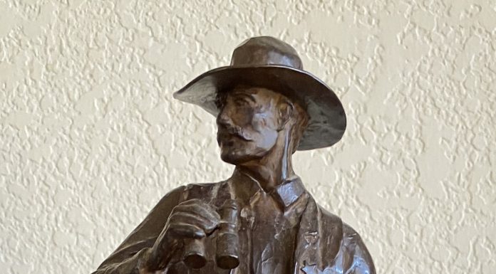 Pat Haptonstall Arizona Ranger police security lawman western bronze sculpture cowboy close