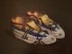 Turid Pedersen Beaded Plains Indian Moccasins western stillife Native American oil painting