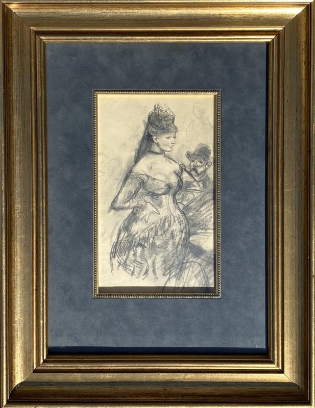 Ben Benjamin Stahl Dance Hall Girl drawing pencil figure figurative framed