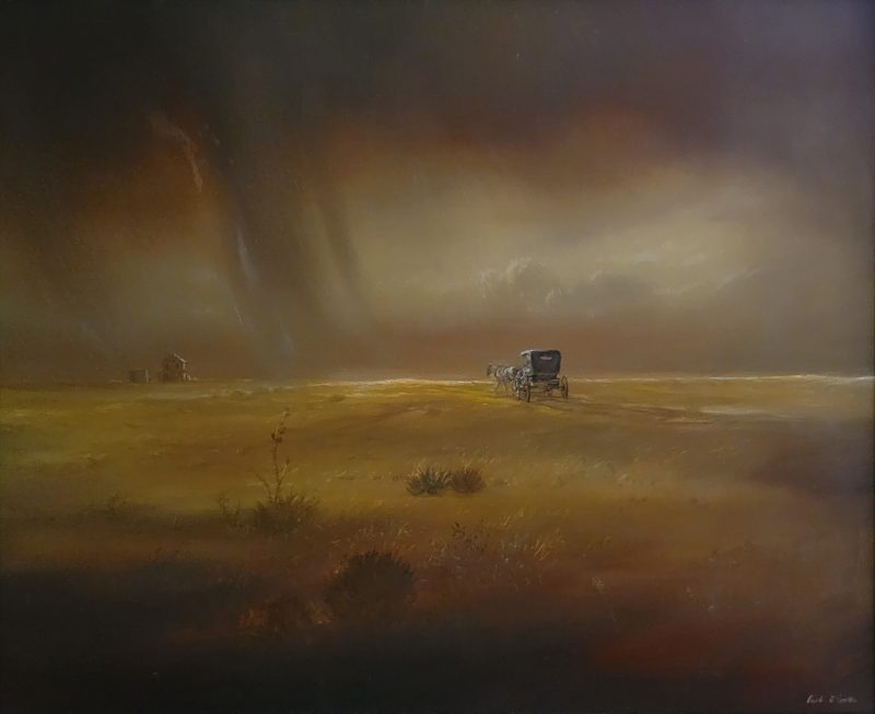 Carl J. Smith The Drought Has Broken rain clouds western landscape western oil painting