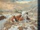 David Sanders "Longhorn" pastel western painting snow landscape