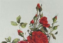 Robert Fobear flowers stillife still life oil painting roses