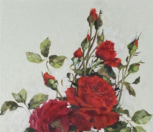 Robert Fobear flowers stillife still life oil painting roses