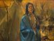 William Whitaker Comanche Camp Native American Indian female portrait western oil painting
