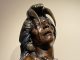 Dan Garrett Primal Prayer Native American Indian warrior man western bronze sculpture bust close up
