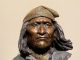 Daro Flood Geronimo Native American Indian bust portrait figure western bronze sculpture