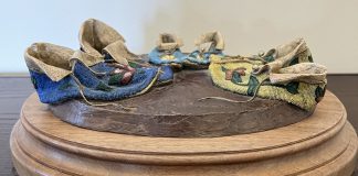 Dave McGary A Garden Of Roses Native American Indian western bronze sculpture moccasins still-life still life