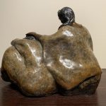 J.R. Eason This Too Shall Pass depression sad sadness loss losing woman female Native American Indian women western bronze sculpture back