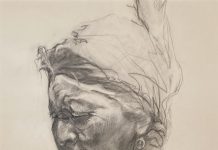 G.R. Holland Grandmother Native American Indian portrait drawing pencil painting