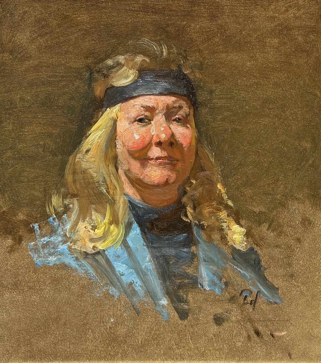 David Leffel Mary Ann portrait figure figurative woman female impressionistic oil painting