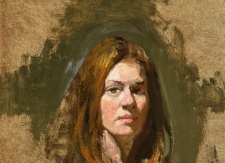 David Leffel Sarah portrait figure figurative woman female impressionistic oil painting