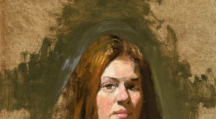 David Leffel Sarah portrait figure figurative woman female impressionistic oil painting