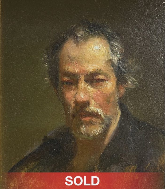 David Leffel Self Portrait figure figurative artist oil painting sold