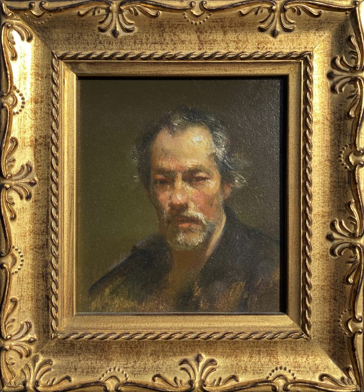 David Leffel Self Portrait figure figurative artist oil painting framed