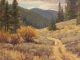 “Back Roads” Ralph Oberg Ralph Oberg Back Roads mountain trail road ate trees mountains western landscape oil painting