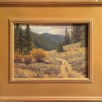 Ralph Oberg Back Roads mountain trail road ate trees mountains western landscape oil painting framed