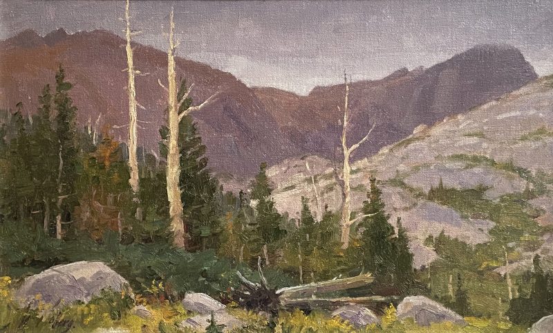Ralph Oberg Mountain Monsoons western landscape oil painting pine trees mountains rocks