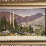 Ralph Oberg Mountain Monsoons western landscape oil painting pine trees mountains rocks framed